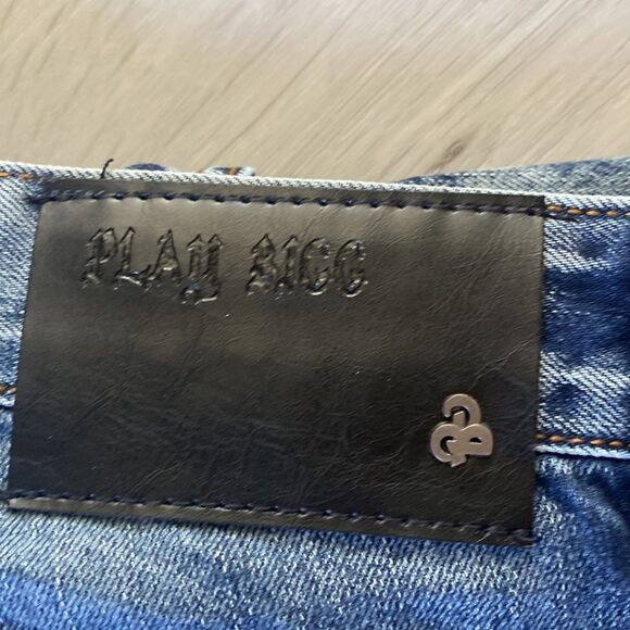 Play Bigg Jeans Men's Cargo Flap Pocket Wash Out Hip Hop Denim ShortsSize 32 NWT - Picture 14 of 15